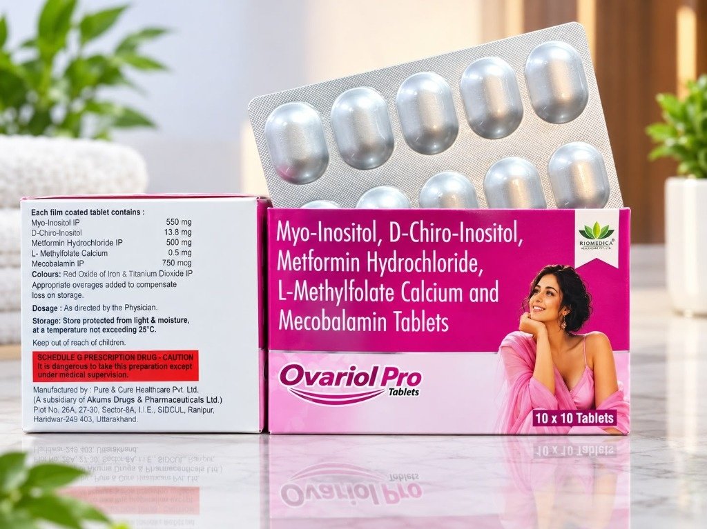Ovariol Pro Tablets - Myo-Inositol and Metformin Hydrochloride Tablets - Riomedica Healthcare
