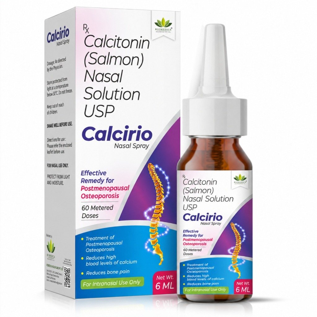 Calcirio Nasal Spray - Calcitonin (Salmon) Nasal Solution USP - Riomedica Healthcare