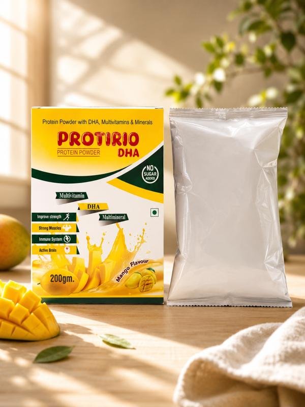 Protirio Dha Protein Powder Box Packing